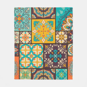 Cobertor De Velo Colorir Azulejo Islâmico sem costura