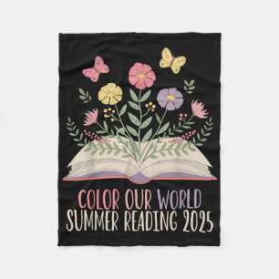 Cobertor De Velo Colorir o nosso Verão mundial Lendo 2025 - livro b