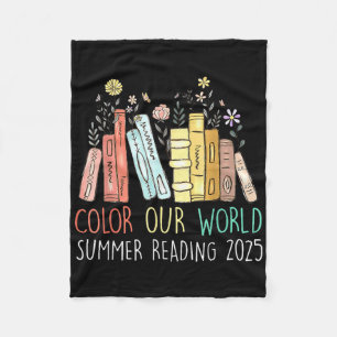 Cobertor De Velo Colorir o nosso Verão mundial Lendo 2025 - livro b