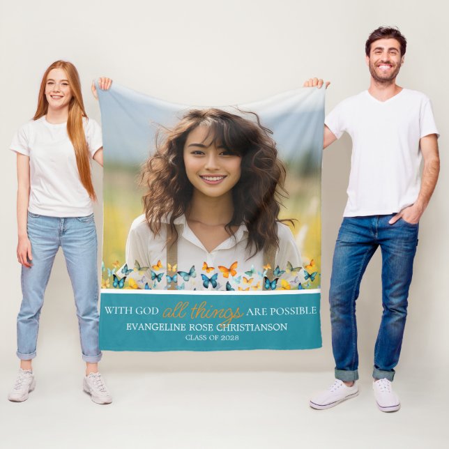 Cobertor De Velo Com Deus, todas as coisas são possíveis Formandos  (In Situ)