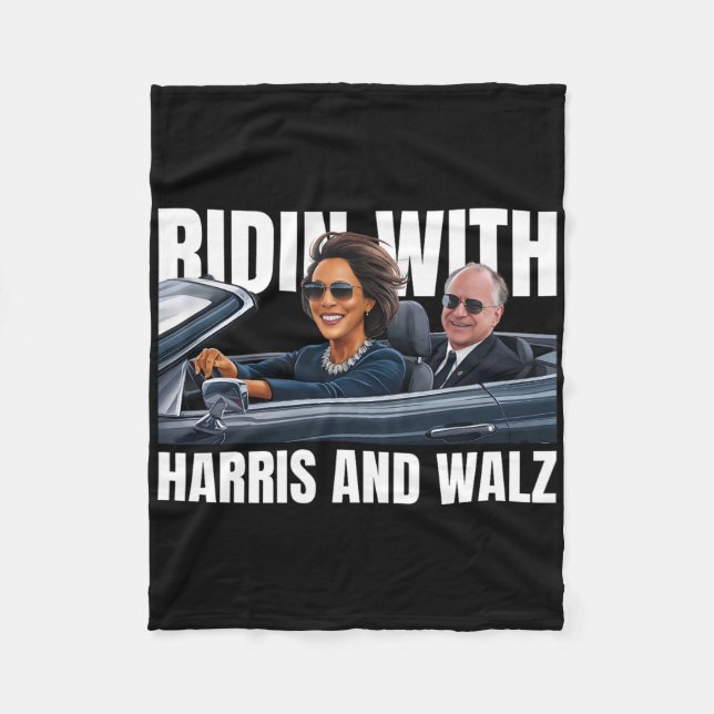 Cobertor De Velo Com Harris E WAlzheimer Presidente Kamala Harris (Frente)