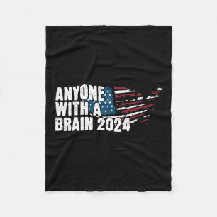 Cobertor De Velo Com Um Cérebro 2024, Tee Humor Eleitoral