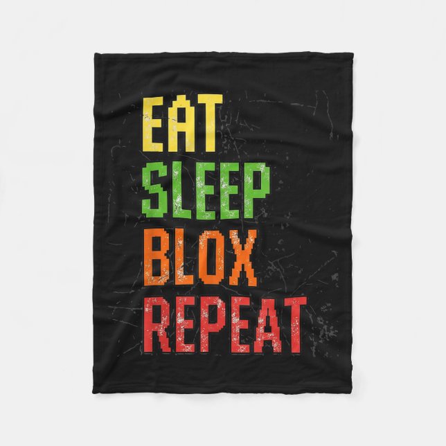Cobertor De Velo Coma Dormir Blox Repetir, Blox Gaming, Cosplay Blo (Frente)