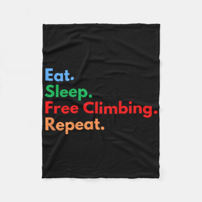 Cobertor De Velo Coma Dormir Climbing Gratuito Repita Climbing Grat (Frente)
