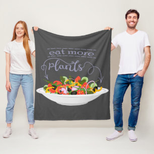 Cobertor De Velo Coma mais plantas com cartazes de motivação de sal
