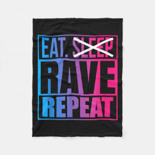 Cobertor De Velo Coma Não Durma Rave Repita Citação Edm Música - Ra