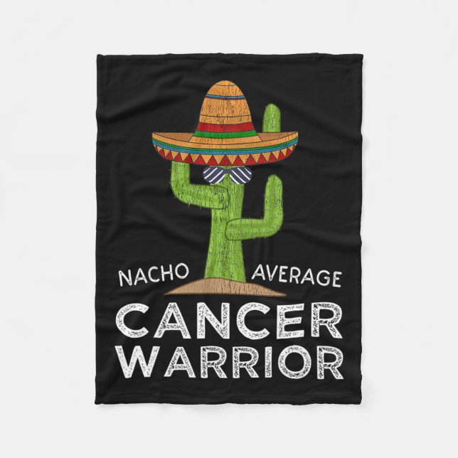 Cobertor De Velo Combate ao cancer Suporta Warri Engraçado de Comba (Frente)