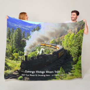 Cobertor De Velo Comboio A Vapor Durango - Adicionar Nome