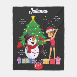 Cobertor De Velo Comemoração de Natal da ginástica Rítmica