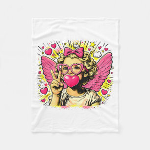 Cobertor De Velo Comemoração do Dia dos Namorados Cute Cupid Coraçã