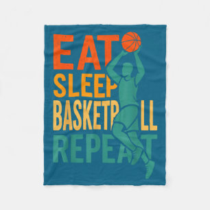 Cobertor De Velo Comer dormir basquete repetir