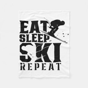 Cobertor De Velo Comer Dormir Esquiar Repetir Esportes de Inverno E