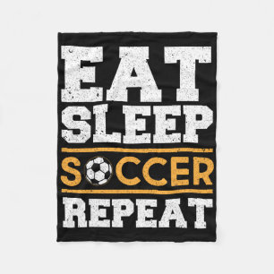 Cobertor De Velo Comer Dormir Futebol Repetir - Presente Legal para