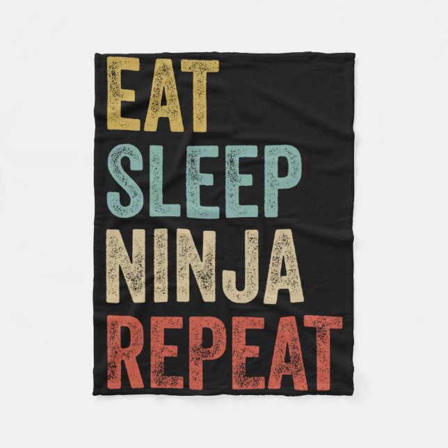 Cobertor De Velo Comer Dormir Ninja Repetir Roupa de Karatê Engraça (Frente)