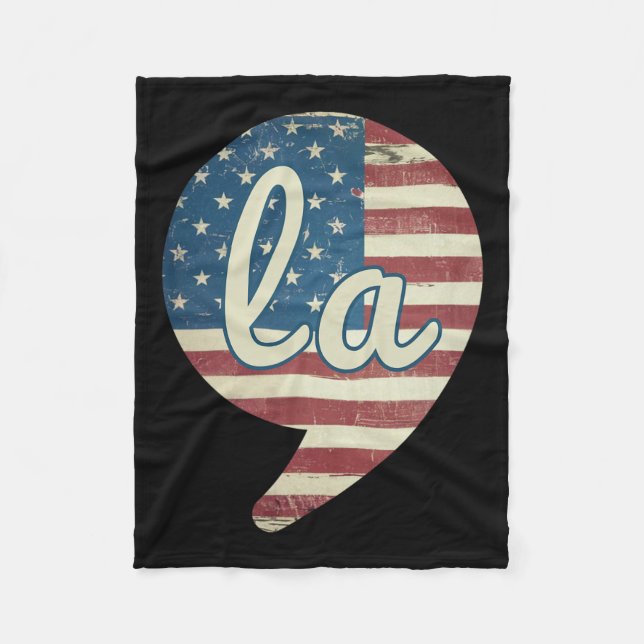 Cobertor De Velo Comma La Kamala Harris American Flag Comma + La (Frente)