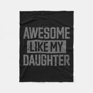 Cobertor De Velo Como a minha filha Engraçado Dia do Pai Vintage Da