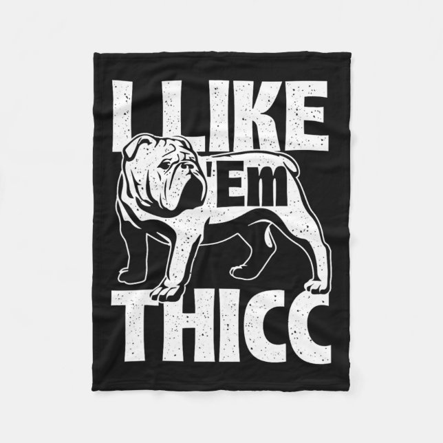 Cobertor De Velo Como em Thicc - Proprietário de Bulldog Animal Dog (Frente)