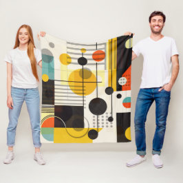 Cobertor De Velo Composição de formas geométricas coloridas