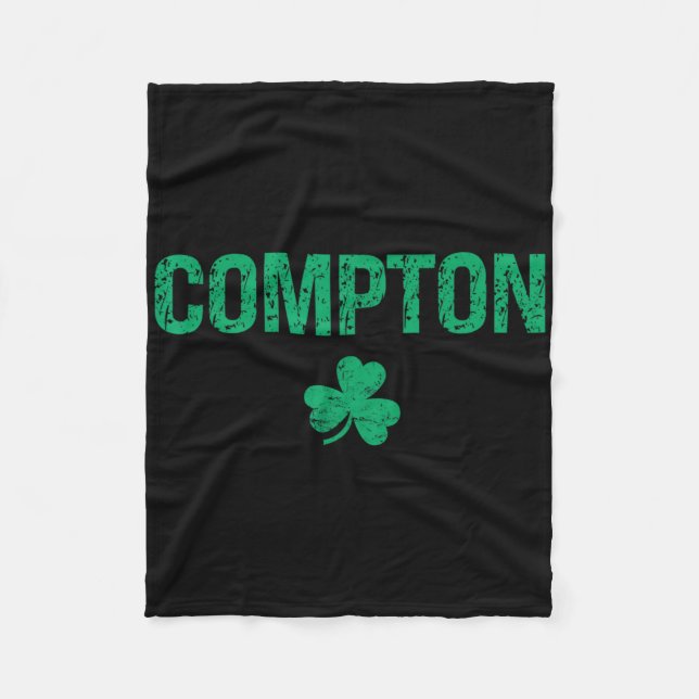 Cobertor De Velo Compton Irish Shamrock St Patrick's Day  (Frente)