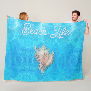 Cobertor De Velo Conch Shell "Beach Life"