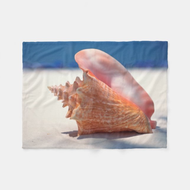 Cobertor De Velo Conch Shell na praia 2 (Frente (Horizontal))
