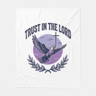 Cobertor De Velo Confie no Senhor Pombo Design de Camiseta Cristã_1