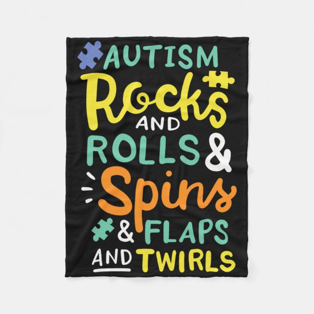Cobertor De Velo Consciência do Autismo 3 (Frente)