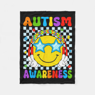 Cobertor De Velo Consciência do autismo equipe de apoio divertido p