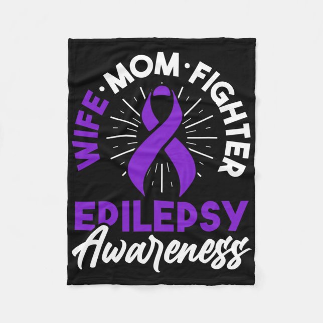 Cobertor De Velo Conscientização da Epilepsia Doença Divertida Guer (Frente)