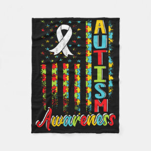 Cobertor De Velo Conscientização do Autismo Autista Autistas Apoio 