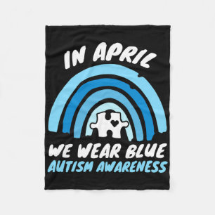 Cobertor De Velo Conscientização do Autismo Azul Abril Amor Apoio A