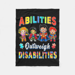 Cobertor De Velo Conscientização do Autismo Habilidades do Menino S