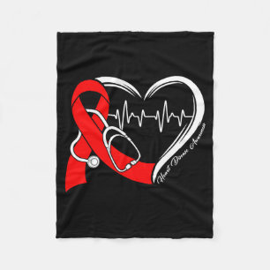 Cobertor De Velo Conscientização sobre Doenças Cardíacas Batimento