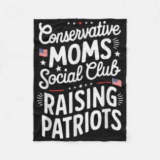 Cobertor De Velo Conservative Moms Social Club Raising Patriots 