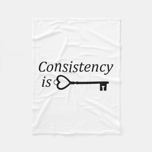 Cobertor De Velo Consistency Is Key Motivational Gift  (Frente)