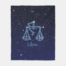 Cobertor De Velo Constelação de Libra e Sinal de Zodíaco com Estrel