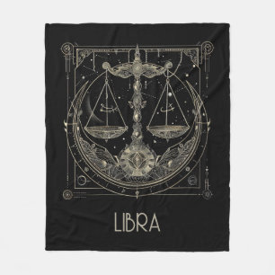 Cobertor De Velo Constelação de Libra Zodiac Fleece Blanket