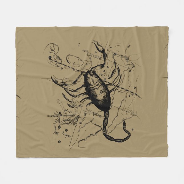 Cobertor De Velo Constelação de Scorpio Hevelius 1690 Out23 -Nov 21 (Frente (Horizontal))