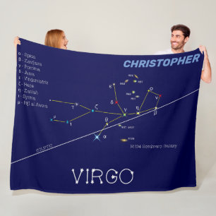 Cobertor De Velo Constelação Zodiac Virgo