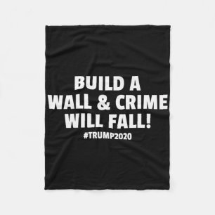 Cobertor De Velo Construa Uma Parede E O Crime Cairá Camiseta Trump