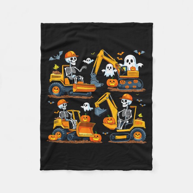 Cobertor De Velo Construction Trucks Halloween Costume Soky Excavat (Frente)