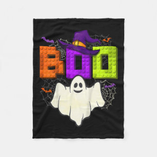 Cobertor De Velo Construindo Bricks Boo Halloween Ghost Witold Grou