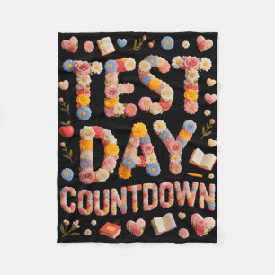 Cobertor De Velo Contagem regressiva para o dia do teste Kawaii bru
