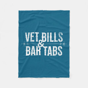 Cobertor De Velo Contas de Veterinário Abas de Bar Arte Divertida