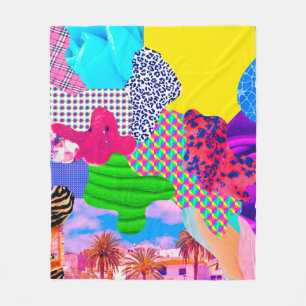 Cobertor De Velo Contemporary art collage. Mix stylish texturesart,
