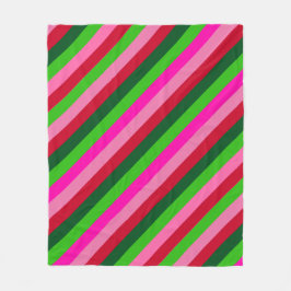 Cobertor De Velo Contemporary Colors Christmas Stripes