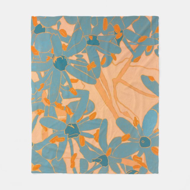 Cobertor De Velo Contemporary Leaf Design Peach (Frente)