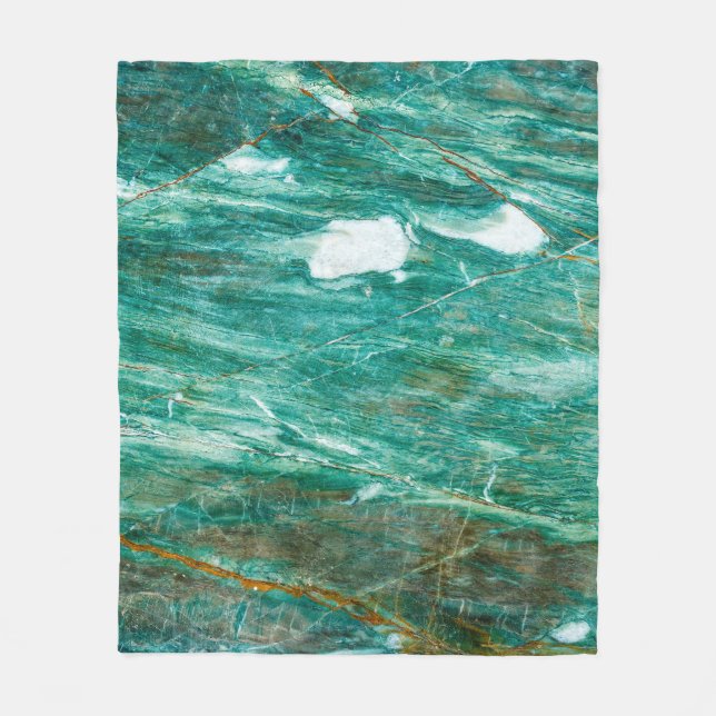 Cobertor De Velo Contexto verde ou Emerald Marble (Frente)