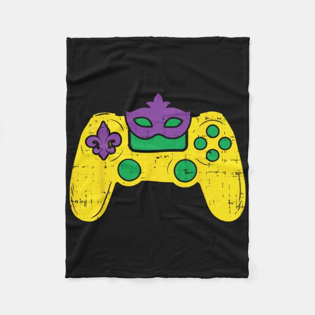 Cobertor De Velo Controladora de videogame Mardi Gras Bo (Frente)