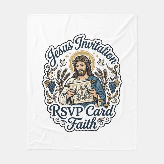 Cobertor De Velo Convite de Jesus Cartão de Resposta Fé Convite de  (Frente)